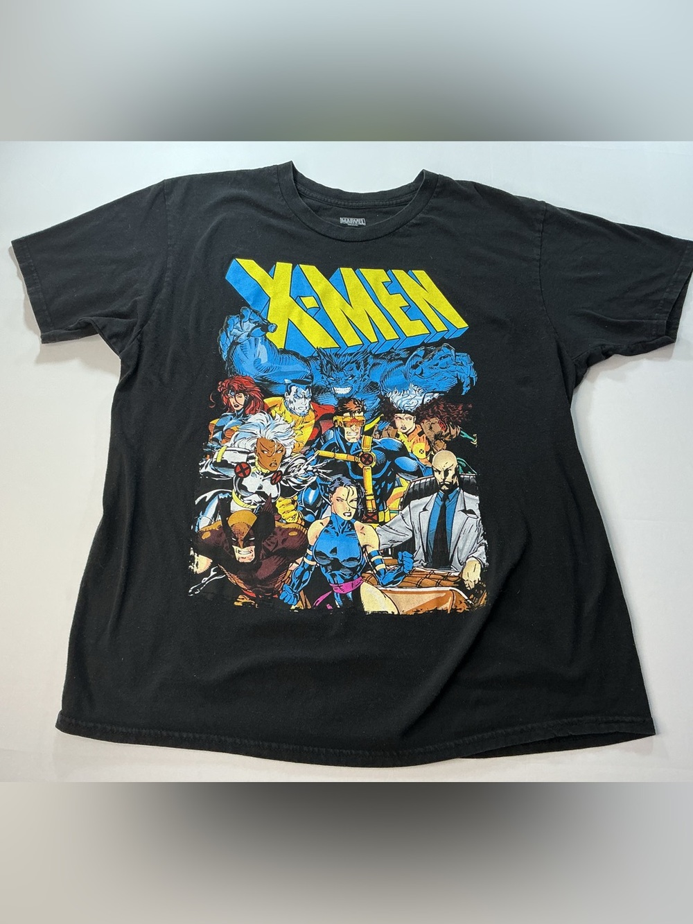 Marvel X-Men Graphic Tee in Black with Yellow & Blue Logo